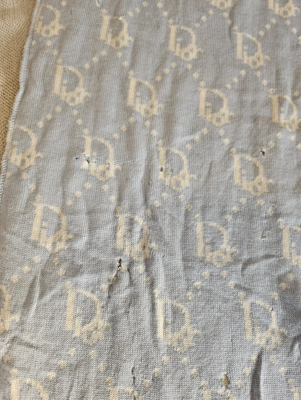 Christian Dior Wool Scarf FLAWED